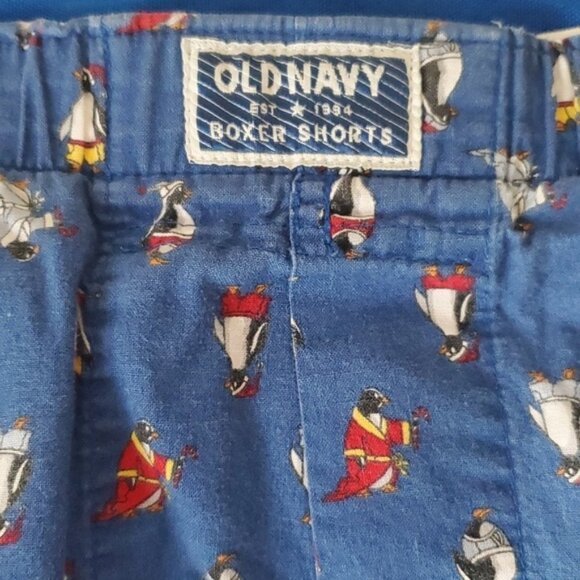 VTG 2002 Old Navy XL blue penguin boxer shorts - Picture 3 of 7